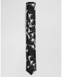 Asos Brand Tie In Bamboo Print