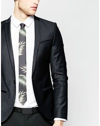 Asos Brand Tie In Leaf Print