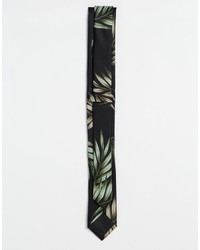 Asos Brand Tie In Leaf Print