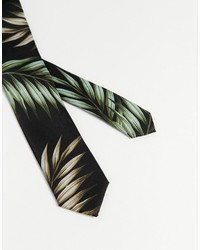 Asos Brand Tie In Leaf Print