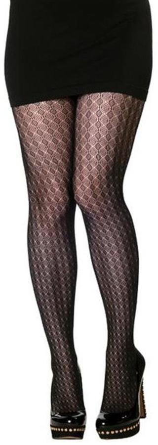 Cest Moi Diamond Pattern Tights, $28, shoptiques.com