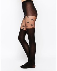 Asos Collection Metallic Star Over The Knee Tights