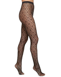 Wolford Daphne Medallion Pattern Sheer Tights