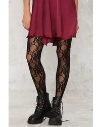Factory Lace Study Floral Tights