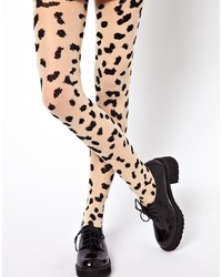 Monki sheer leopard print tights
