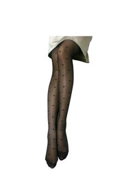 PDS Online New Pretty Tights Ultrathin Stretching Heart Black Pattern Jacquard Weaves Pantyhose