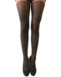 Zac Zac Posen Red Accent Patterned Fashion Tights