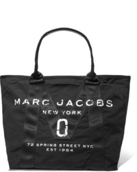 Marc Jacobs Leather Trimmed Printed Shell Tote Black