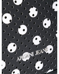 Armani Jeans Perforated Circle Print Tote