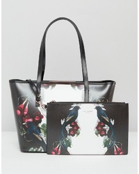 Ted Baker Small Crosshatch Shopper With Print