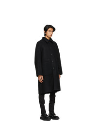Givenchy Black And Grey Wool Chain Coat