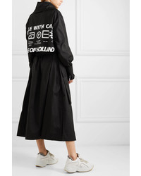 House of Holland Oversized Printed Trench Coat