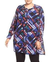 Vince Camuto Graphic Print Tunic Blouse