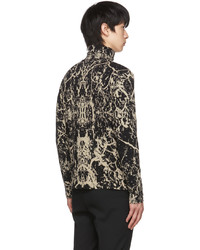 Yuki Hashimoto Black Crack Pattern Long Sleeve T Shirt