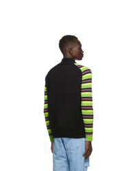AGR Black Striped Logo Sweater