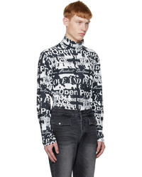 TheOpen Product Black White Love Peace Turtleneck
