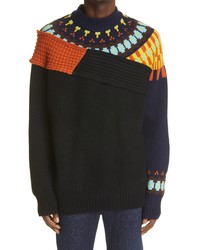 Sacai Mixed Stitch Wool Sweater