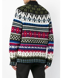 MSGM Raw Edge Intarsia Knit Jumper