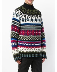 MSGM Raw Edge Intarsia Knit Jumper