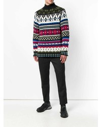 MSGM Raw Edge Intarsia Knit Jumper