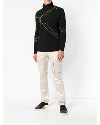 Raf Simons Ribbed Knit Dotted Sweater