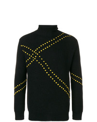 Raf Simons Ribbed Knit Dotted Sweater