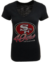 47 Brand Short Sleeve San Francisco 49ers V Neck T Shirt