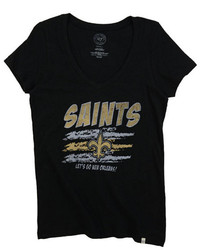'47 Brand New Orleans Saints Lets Go Scrum V Neck T Shirt