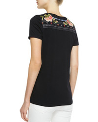 Johnny Was Jwla For Danielle Embroidered V Neck Tee