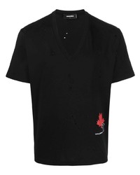 DSQUARED2 Maple Leaf Logo Print T Shirt