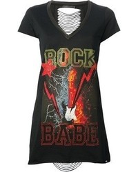 Philipp Plein Rock Babe Print T Shirt