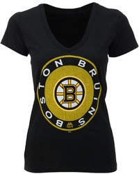 Majestic Short Sleeve Boston Bruins V Neck T Shirt
