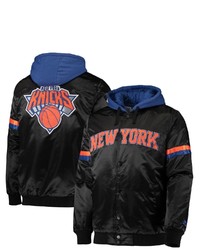 STARTE R Blackroyal New York Knicks Nba 75th Anniversary Full Snap Varsity Hoodie Jacket At Nordstrom