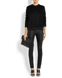Givenchy Velvet Sweatshirt With Silk Net Overlay