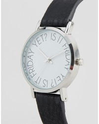 Asos Is It Friday Yet Dial Print Watch