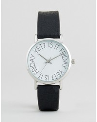 Asos Is It Friday Yet Dial Print Watch