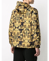 VERSACE JEANS COUTURE Barocco Print Zip Up Hooded Jacket