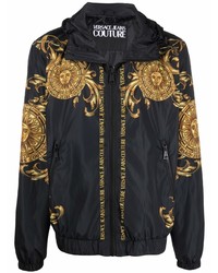 VERSACE JEANS COUTURE Baroque Print Zip Up Hooded Jacket