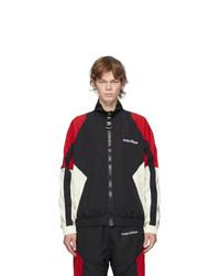 Moschino Black And Red Broken Logo Track Jacket