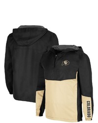 Colosseum Black Colorado Buffaloes Freeway Theory Quarter Zip Anorak Hoodie At Nordstrom