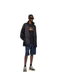 Gucci Black Jacquard Gg Windbreaker Jacket