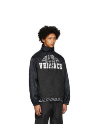 Versace Black Nylon Medusa Windbreaker Jacket