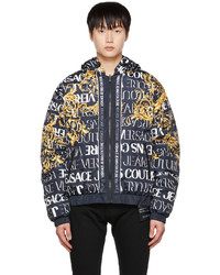 VERSACE JEANS COUTURE Black Printed Down Jacket