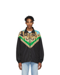 Versace Green And Blue Barocco Track Jacket
