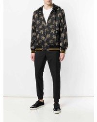 Dolce & Gabbana Leopard Print Hooded Jacket