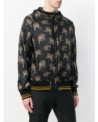 Dolce & Gabbana Leopard Print Hooded Jacket