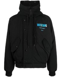 Moschino Logo Print Hooded Jacket