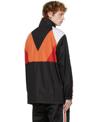 Versace Orange Nylon Logo Jacket