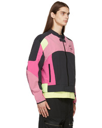 Nike Pink Black Ambush Edition Satin Bomber Jacket