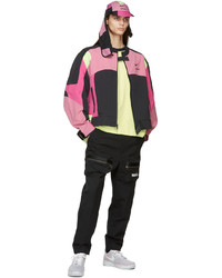 Nike Pink Black Ambush Edition Satin Bomber Jacket